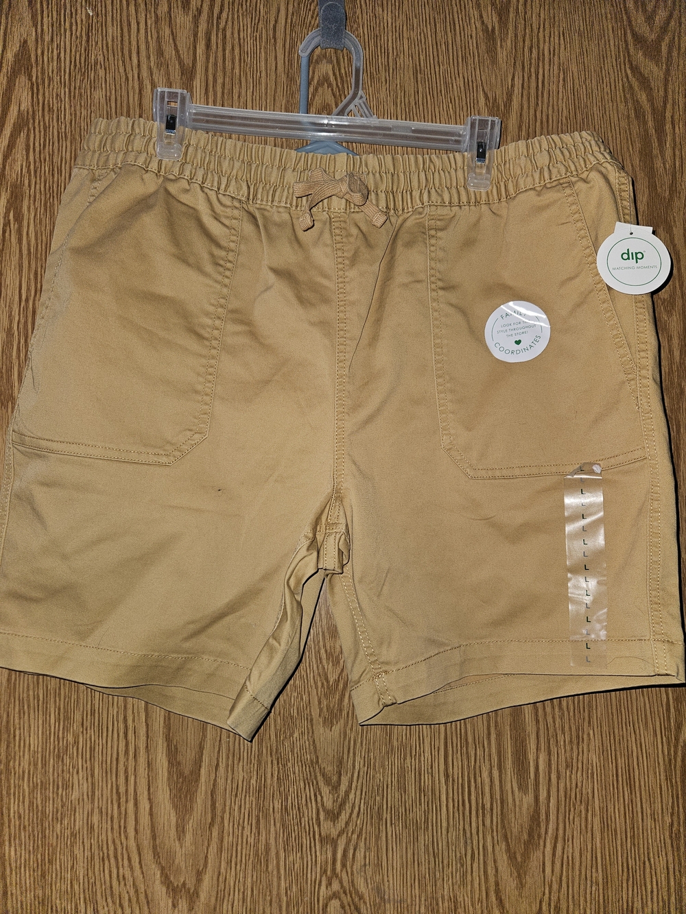 dip Men's Khaki Elastic-Waist Casual Shorts